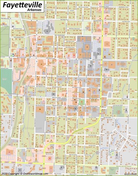 Fayetteville Map Arkansas Us Discover Fayetteville With Detailed