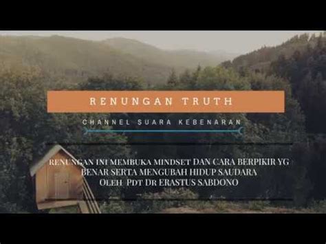 Renungan Truth 06 APR 17 Kegagalan Membangun Gambar Diri YouTube