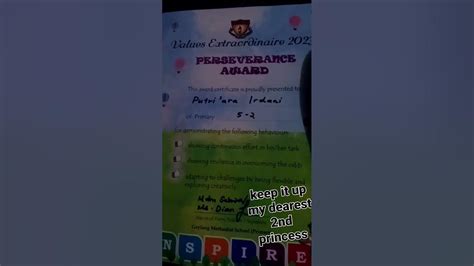 Perseverance Award Youtube