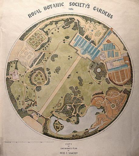 Plan Of The Royal Botanical Gardens Kew Free Public Domain Image