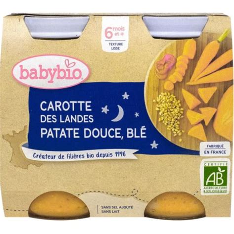 Babybio Carotte Des Landes Patate Douce Bl D S Mois X G