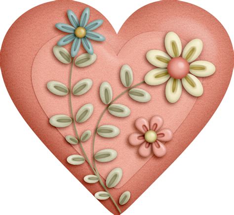 Clipart De Corazones Con Flores Oh My Bodas