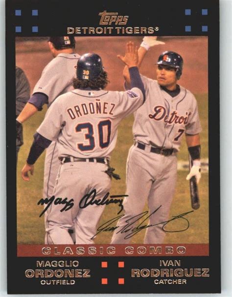 2007 Topps 149 Magglio Ordonez Ivan Rodriguez CC Detroit Tigers