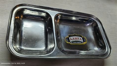 Stainless Steel Compartment Pav Bhaji Plate At Rs 320 Kg Stainless