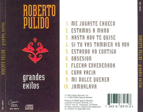 Carátula Trasera De Roberto Pulido Grandes Exitos Portada