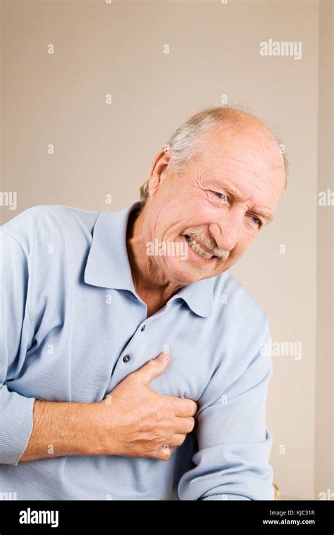 Man With Chest Pain Stock Photo Alamy