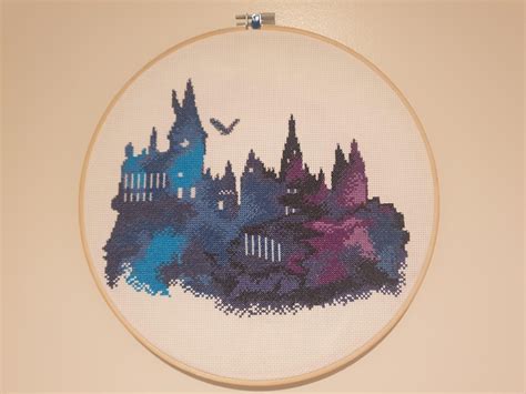 I Finished This Hogwarts Cross Stitch Just In Time For My Sisters