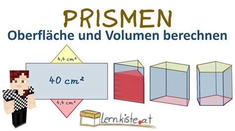 PRISMEN Eigenschaften Oberfläche und Volumen berechnen YouTube