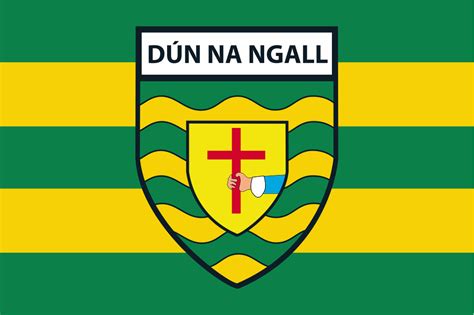 Donegal Gaa Crest Striped Flag Flags Ireland Flags Ireland Prospect