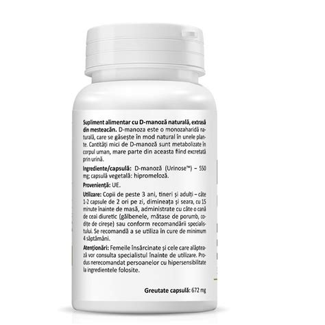 D Mannose Capsule Vegetale Zenyth Farmacia Tei Online