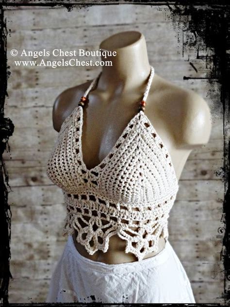 Crochet Pattern Summer Halter Top Crop Top By Angelschest Etsy