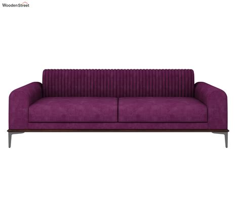 Buy Lorenz 3 Seater Sofa Velvet Mulberry Pink Online In India At