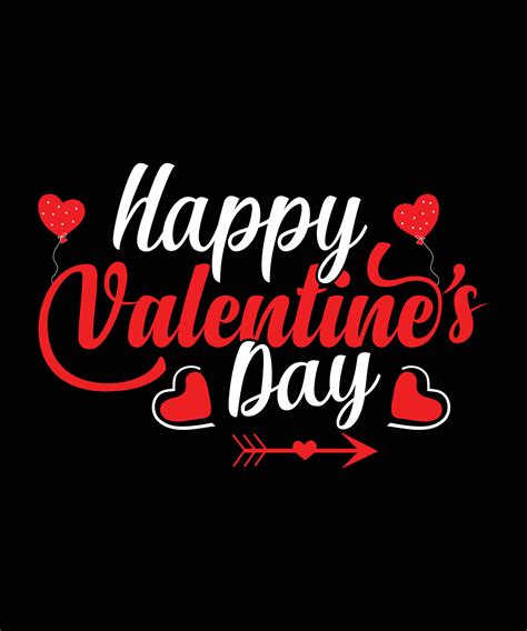 Vector Typography Happy Valentines Day T Shirt Design Valentines Day