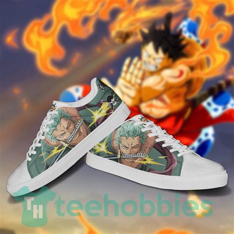 Roronoa Zoro One Piece Fans Custom Anime Skate Shoes