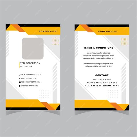 Premium Vector Modern And Minimalist Id Card Template Creative Id