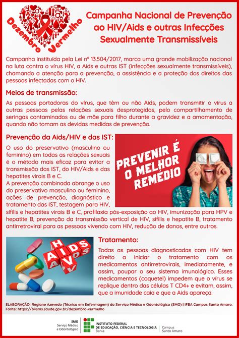 Dezembro Vermelho Campanha Nacional De Prevenção Ao Hiv Aids E Outras