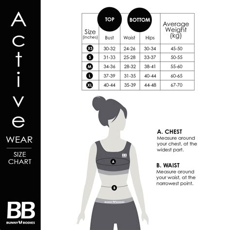 Size Chart - Activewear – Bunny Bodies