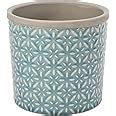 Burgon Ball Tuscany Glazed Ceramic Plant Pot Large Teal Blue