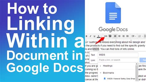 How To Linking Within A Document In Google Docs YouTube