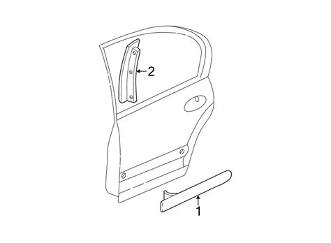 Chevrolet Malibu Door Molding Upper Lower 22594616 GM Parts