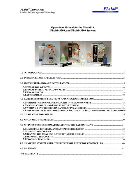 FIAlab 3000 Operations Manual Manualzz