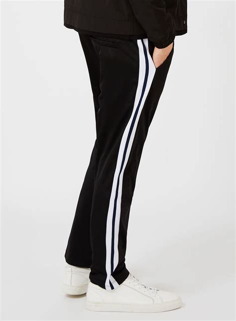 Black Side Stripe Track Joggers Black Side Clothes Fashion