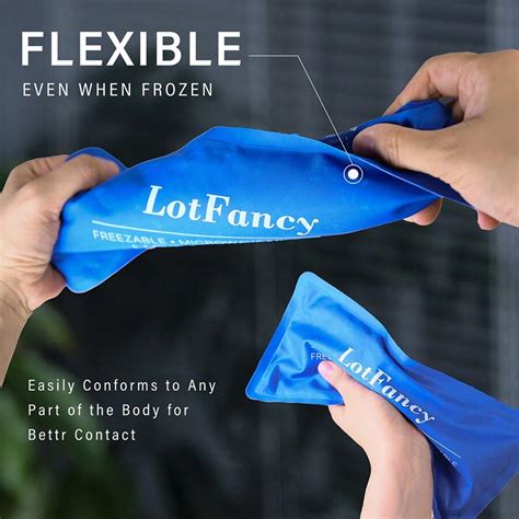 Reusable Gel Ice Pack Wrap 2 Gel Packs With Cover Hot Cold Therapy For Sport Injuries First