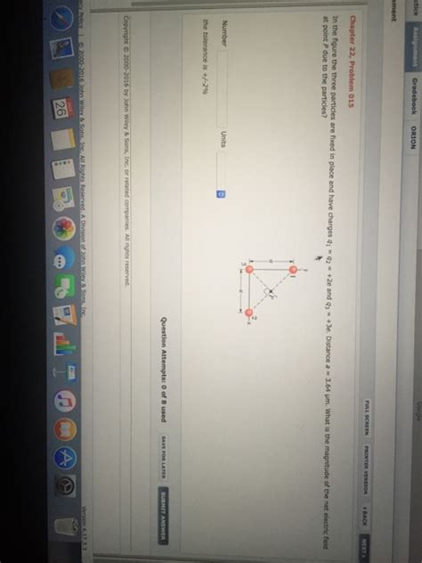 Solved In The Figure The Three Particles Are Fixed In Place Chegg