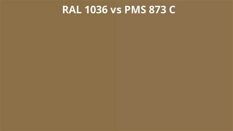 RAL 1036 Vs PMS 873 C RAL Colour Chart UK