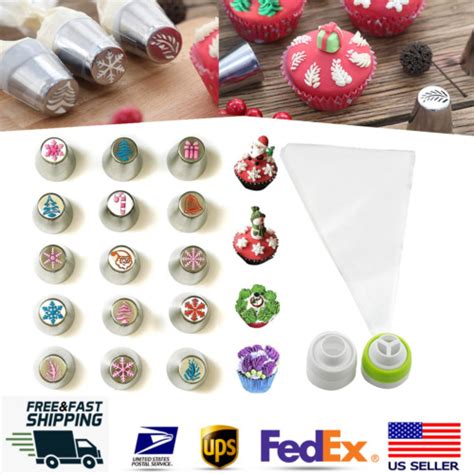 JJMG Russian Icing Piping Tips Christmas Design For Cakes Cupcakes