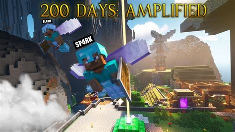 We Survived Days In An Amplified World In Minecraft Hardcore Youtube