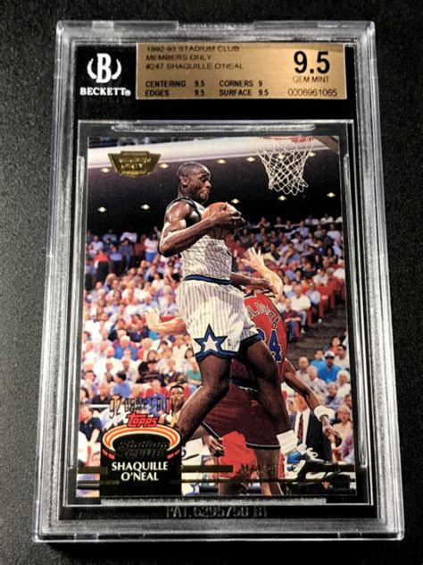 Shaquille O Neal Shaq Topps Stadium Club Members Only Rookie