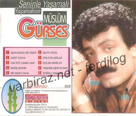 Müslüm Gürses Seninle Yaşamalı Yaşamalısın Minareci CD 015