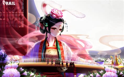 Rail geisha anime character HD wallpaper | Wallpaper Flare