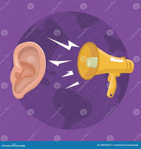 speakerphone  ear stock illustration illustration  graphic