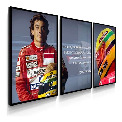 Quadro Frase Ayrton Senna Motivacional X Shopee Brasil