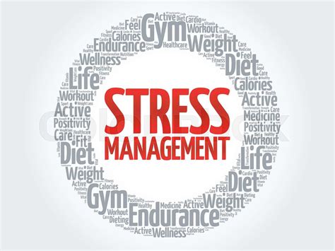 Stress Management Word Cloud Stock Vector Colourbox