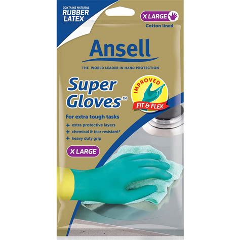 Vileda Ansell Gloves Super Extra Large Each | Woolworths