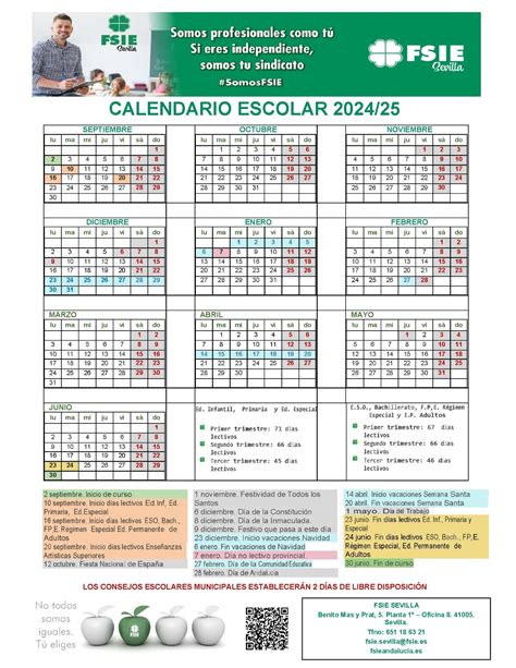 Sevilla Calendario Escolar Provincial De Sevilla Para El Curso