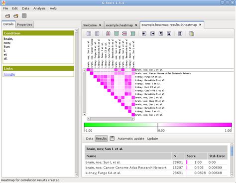 Correlations — Gitools 2.3.0 documentation 