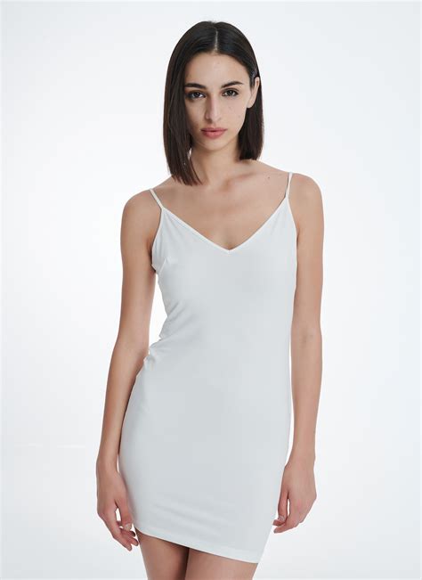 Slip Dress In White Cutcuutur