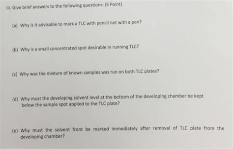 Solved Give Brief Answers To The Following Questions A Chegg