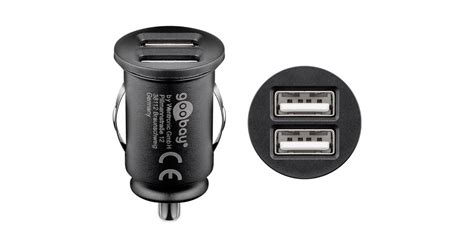 Goobay Dual Usb Auto Ladeger T Mit Zwei Usb Ports Schwarz Max W