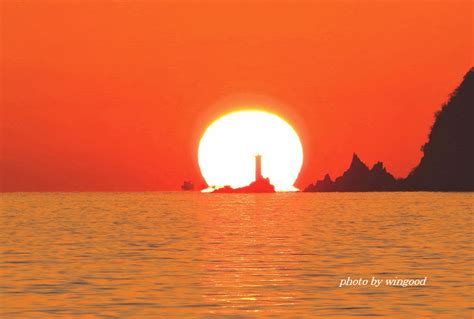 きまぐれ写真日記 室積湾のダルマ夕日