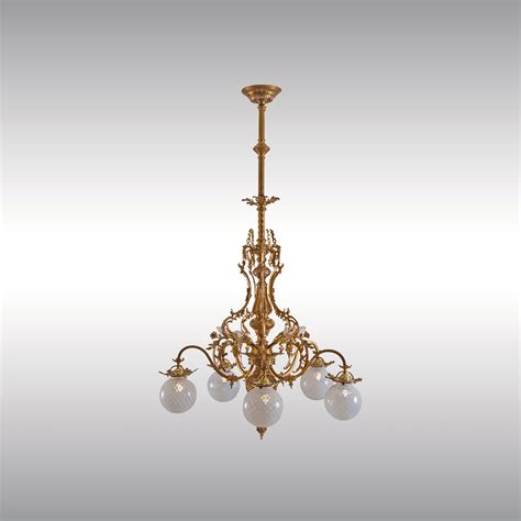 60052 Jugendstil Historistic Chandelier WOKA LAMPS VIENNA