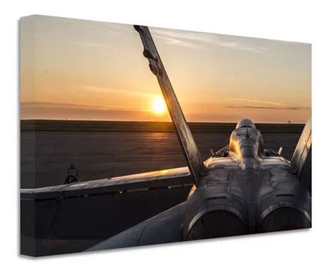 Cuadro Avi N Caza Top Gun Canvas Grueso Cjt X Env O Gratis