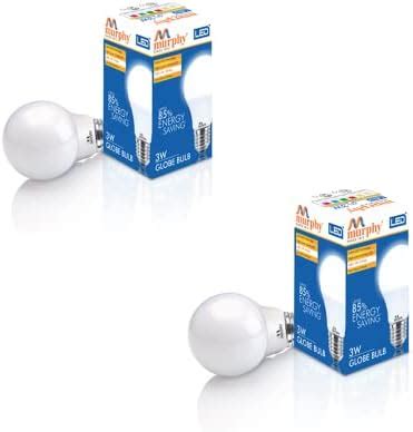 Buy Murphy Base E27 3 Watt LED Globe Bulb Pack Of 2 Warm White