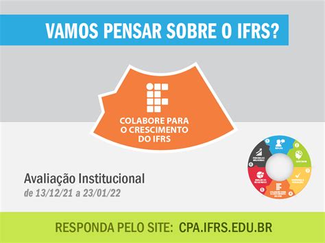 Vamos pensar sobre o IFRS Está aberto o período da Avaliação