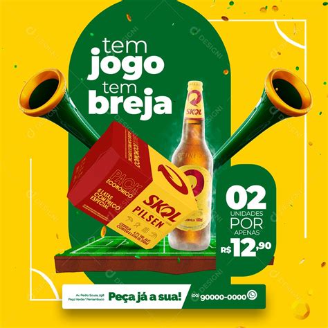 Tem Jogo Tem Breja Pack Econ Mico Skol Pilsen Distribuidora De Bebidas