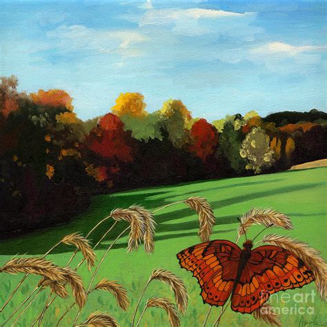 Fall Scene Of Ohio Nature Painting Painting by Linda Apple